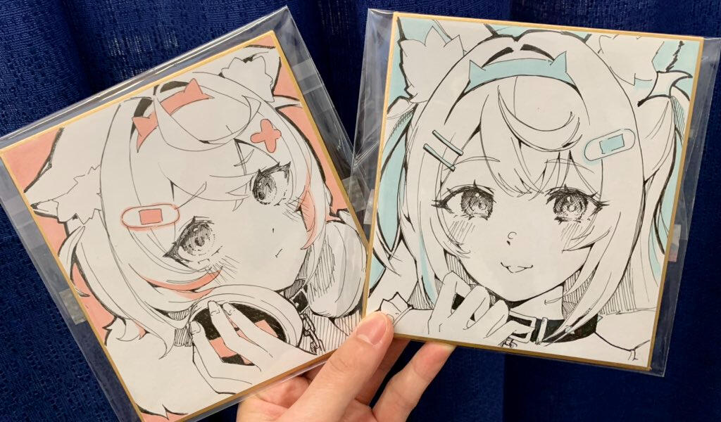 Single colour shikishi sample