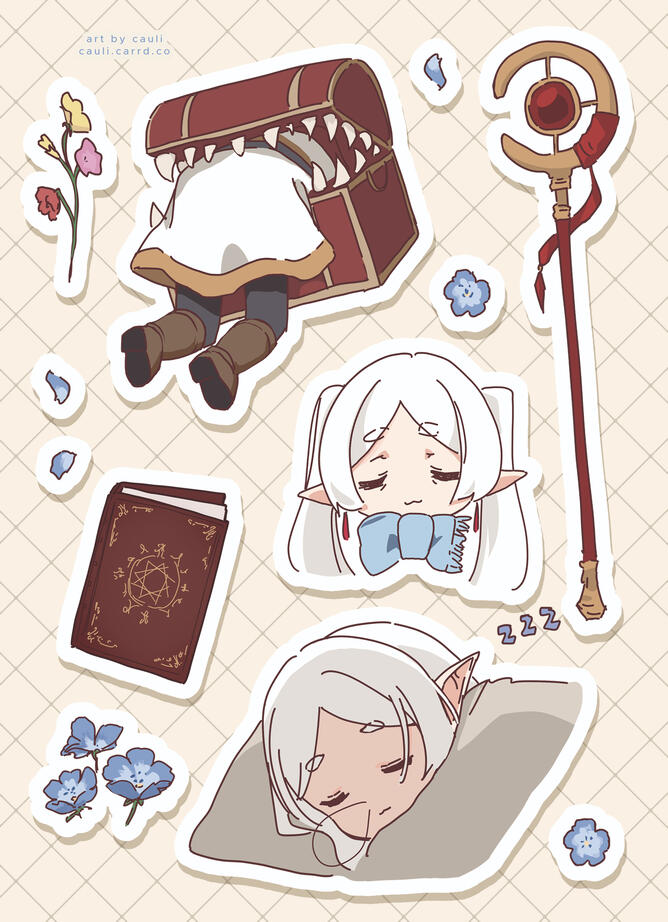 Frieren sticker sheet