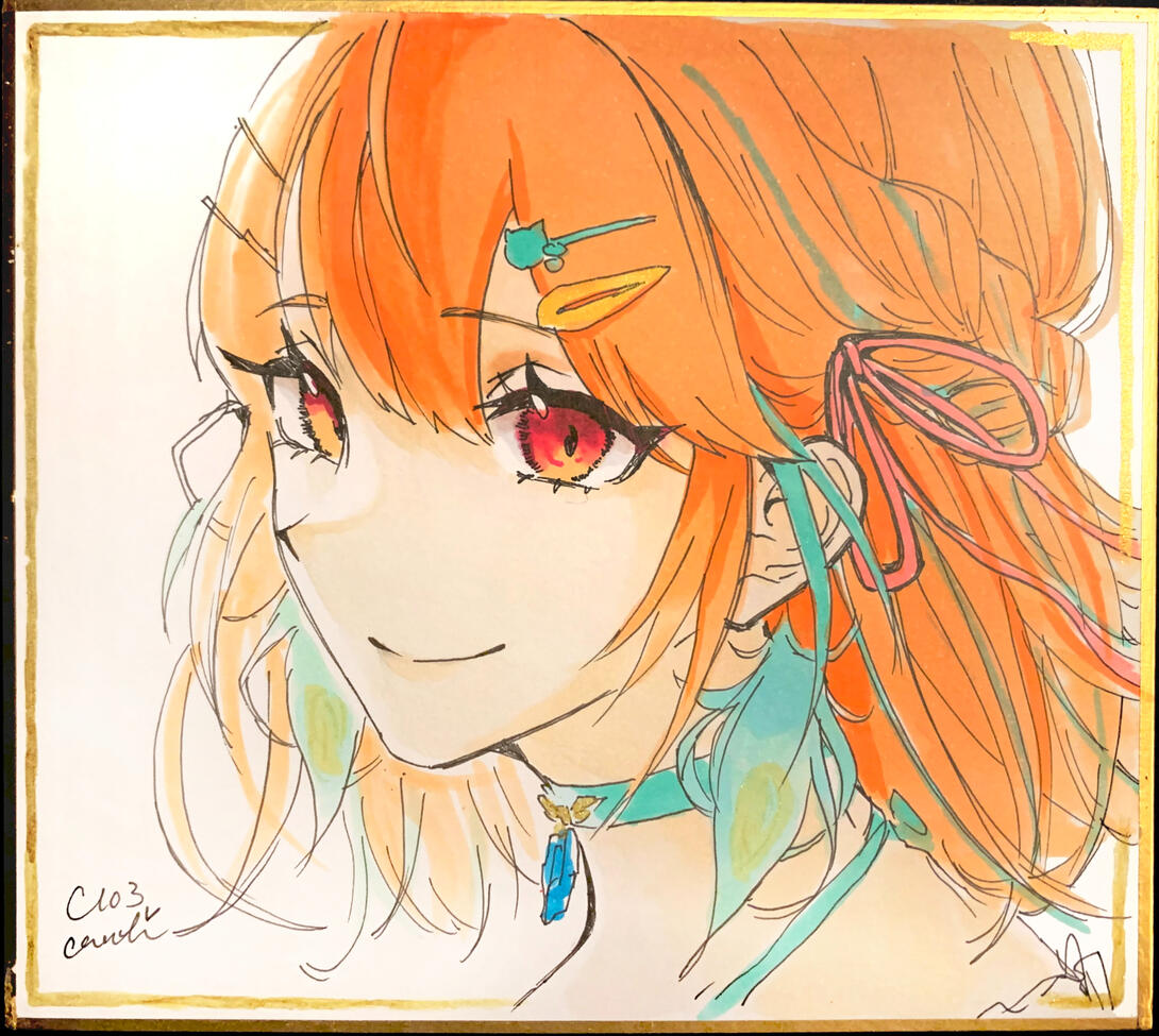 copic on shikishi for sale at Comiket103